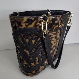 Vintage Anne Klein Animal Print Shoulder Tote